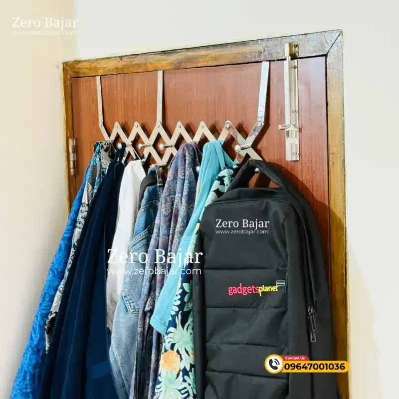 3 পিস-SS 15 Hook Flexible Door Hanger